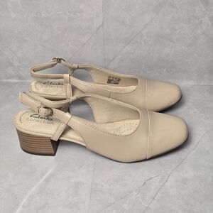Clarks Women's Beige Slingback Shoes